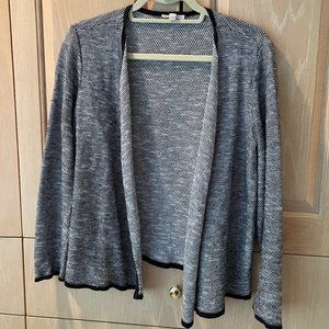 Eileen Fisher Black Open Flyaway Cardigan Size Medium